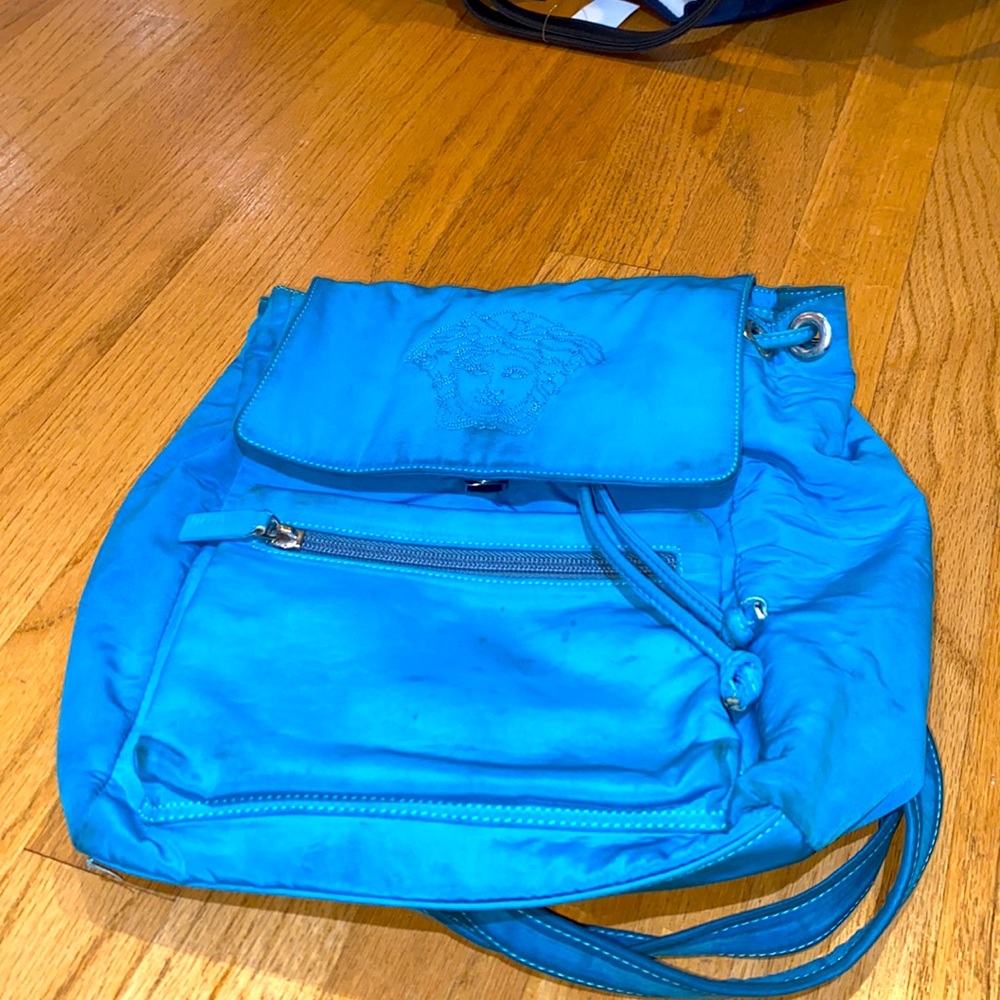 ✨VERSACE tourquise blue mini backpack!✨ - Picture 4 of 9